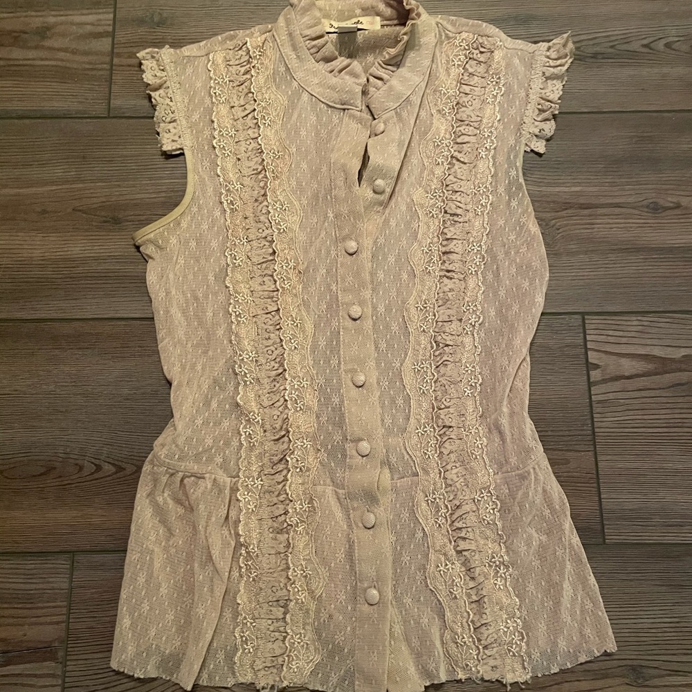 Free People Women’s Tan Blouse XS